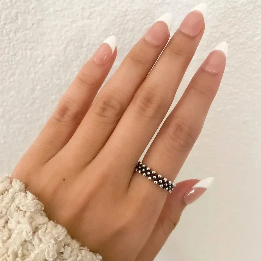 925 Sterling Silver Bead Ring Dainty Ring Band Thin Ring Stackable Ring Band